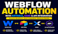 build webflow automation with airtable, xano and API integration