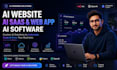 develop ai website, ai saas, ai web app, ai saas app, ai software, ai developer