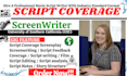 write coverage and script notes on your screenplay, screenwriting script writing