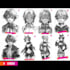 create full anime character sheet