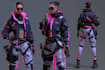 cyberpunk female character art