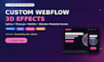 build custom webflow 3d animation website with spline, threejs, webgl, blender