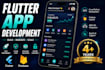 develop a flutter app with clean UI and firebase backend