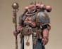 create epic warhammer style character art, grimdark warrior