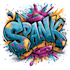 design awesome logo on graffiti tags style