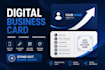 create a professional digital business card with qr code