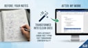 convert hand written notes into clean ms word documents