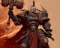 create a grimdark warhammer style character illustration