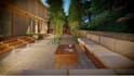 render japanese zen garden, bamboo landscape, deck lighting, backyard oasis, dwg