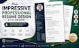 make impressive professional resume design and cv design