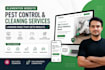 design pest control and cleaning wordpress elementor website