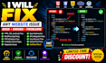 solve any website problem and optimize your website fast