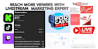 professional promotes your youtube livestream for more real viewers