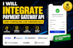 integrate payment gateway API and configure live credentials
