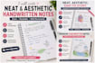 write neat and aesthetic handwritten notes for students