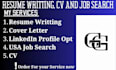 write a professional resume and CV