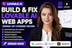 build and fix lovable ai web app with supabase