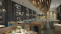 create realistic 3d restaurant, bar, cafe, food court, bakery interior design