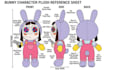 design custom plushie reference sheet character stuffed animal ych concept