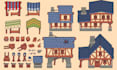 create pixel art tileset rpg sprite sheet 2d top down game assets pixel map