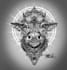 design a custom detailed tattoo in blackwork style
