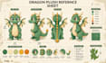 create a custom plush reference sheet for plush toy, stuffed animal or mascot