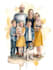make watercolor family portrait