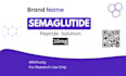 premium peptide vial labels and editable canva templates