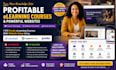 create interactive lms course with website setup for tutorlms, talentlms, graphy