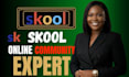 setup, migrate skool community skool online course membership platform skool ads