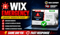 provide emergency wix website fix urgent same day support roadside assistance