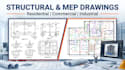 draw professional structural and mep drawings for residential
