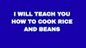 cook rice and beans