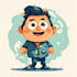create a digital vector flat character or illustrations