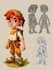 draw 2d game character illustration