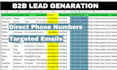 do b2b lead generation, build niche targeted email list, direct phone numbers