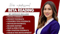 alpha reader, beta reader provide reader report book feedback on your manuscript