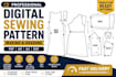 make a digital sewing patterns and size grading for patterns in PDF dxf