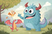 draw cartoon for character, monster, dragon