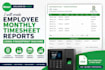 generate monthly timesheet reports from biometric attendance