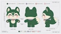 design a custom plush reference sheet for toys and mascots