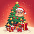draw a custom christmas cartoon design and concept art