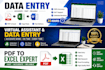 do data entry, copy paste , copy editing