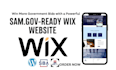 do wix government contract website for samgov bid capability statement, rfp, rfq