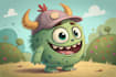 draw cartoon character, monster