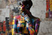 paint expressive colorful abstract portrait