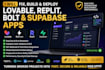 fix build deploy lovable, replit, bolt and supabase ai apps API automation aws
