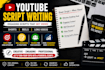 write engaging youtube scripts, reels and video scripts