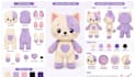 draw custom plush toy reference sheet and stuffed animal design