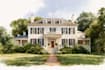 custom digital watercolor house
